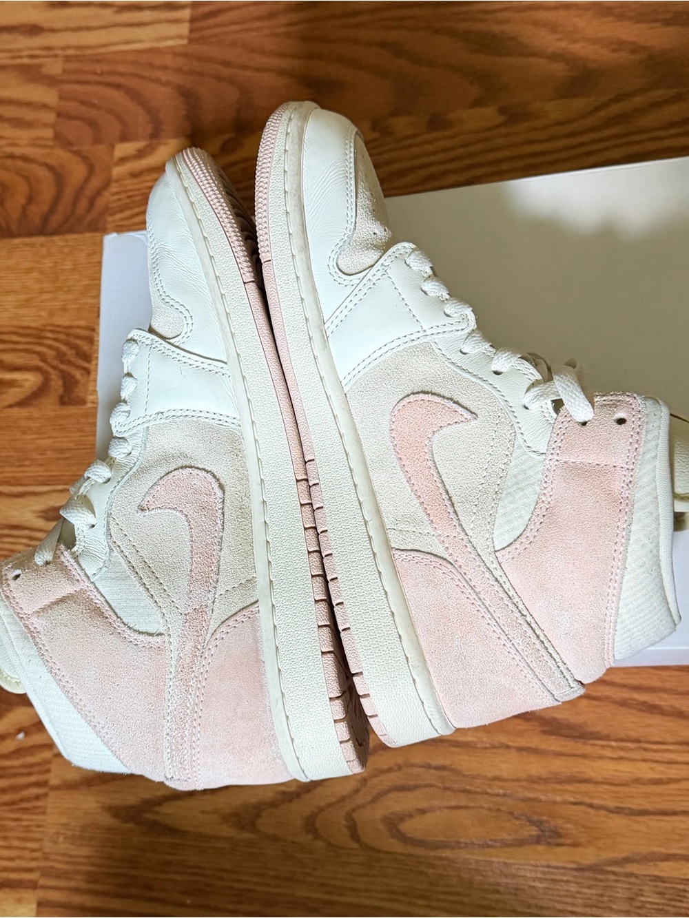 Nike Women’s Jordan Low-Top Sneakers in Blush and Off-White - Picture 3 of 5